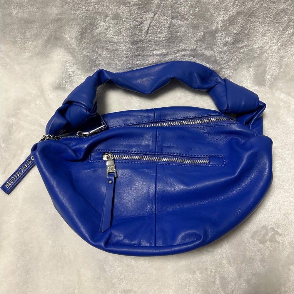 Women’s Steve Madden blue medium zip up light weight satchel Handbags purse